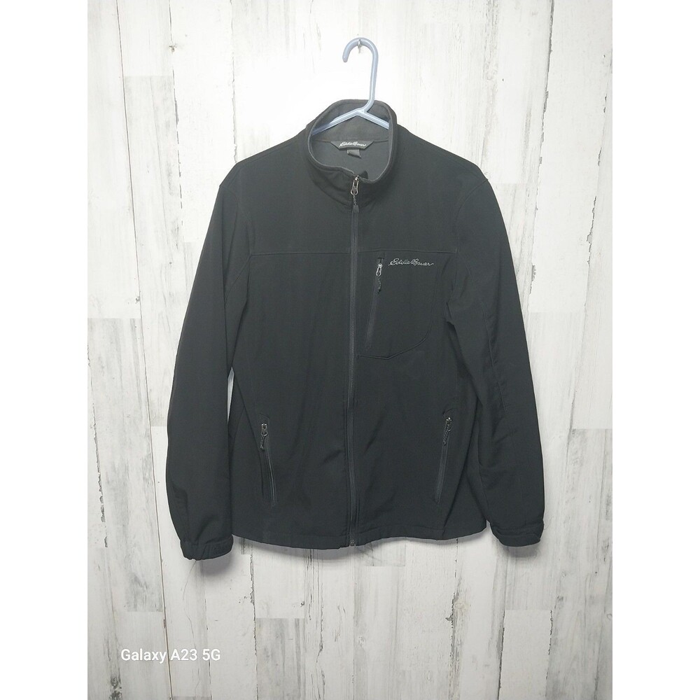 Eddie Bauer Mens Black Full Zip Jacket Coat - Size L